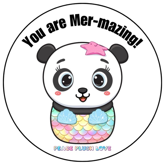 Panda mermaid plushie - Picture 3 of 3